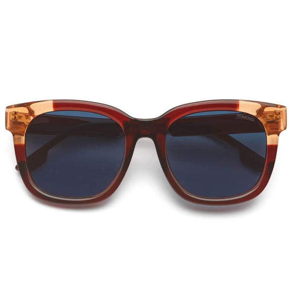 Komono Sunglasses Sienna burgundy coral,  blau getönte Gläser, Front